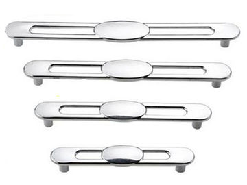 Silver Kitchen Cabinet Handles And Knobs ,  Hollow DesignZinc Drawer Knobs Chrome Drawer Pulls